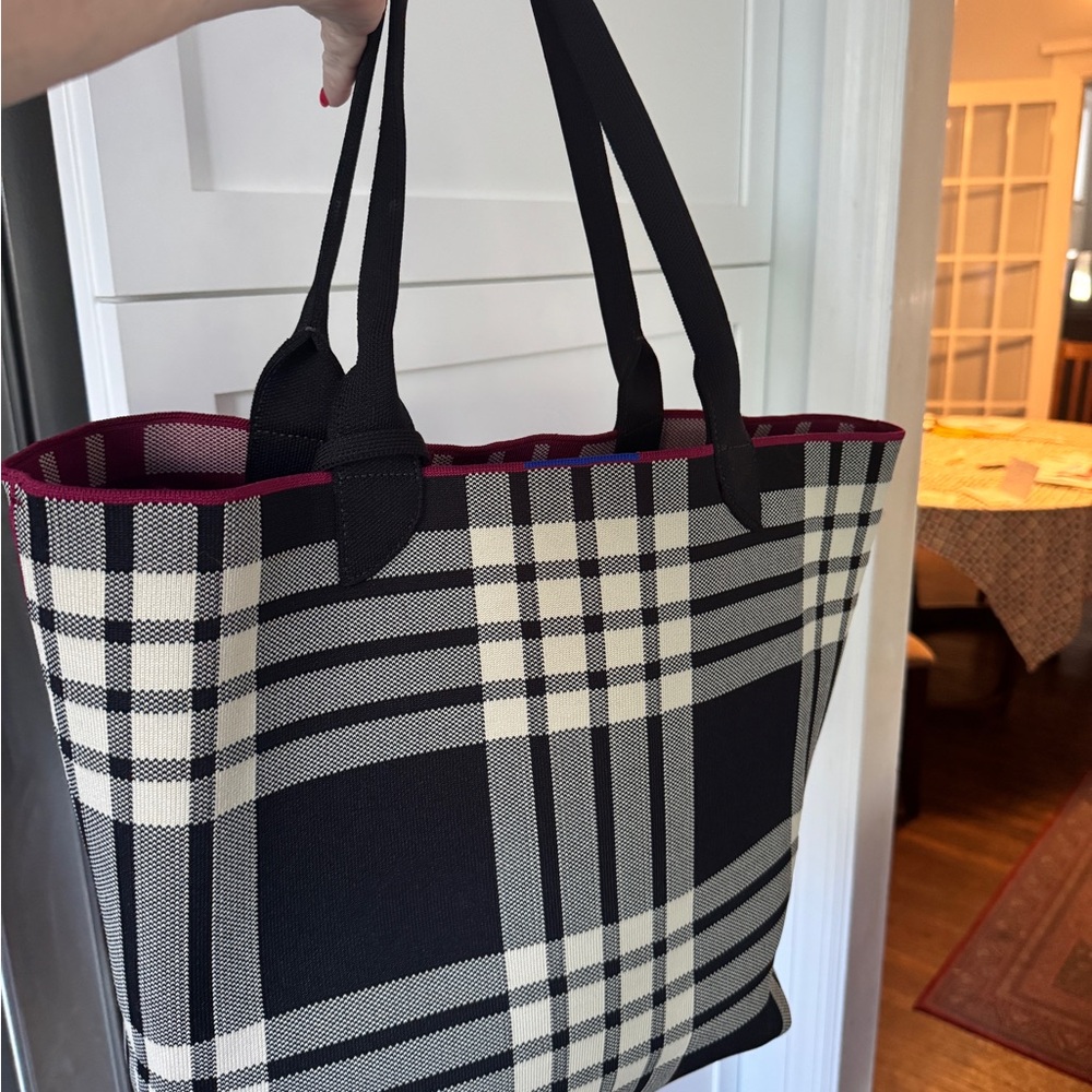 Rothy's BlackBerry Plaid Lightweight Tote